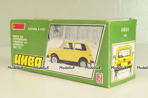 Ваз-2121 Нива, голубая, апрель 1991г., Тантал/Радон 1:43