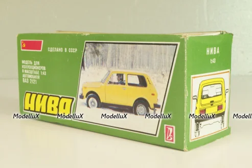 Ваз-2121 Нива, голубая, апрель 1991г., Тантал/Радон 1:43