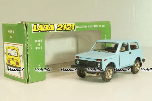 Ваз-2121 Нива, голубая, апрель 1991г., Тантал/Радон 1:43