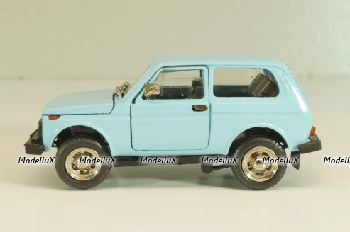 Ваз-2121 Нива, голубая, апрель 1991г., Тантал/Радон 1:43