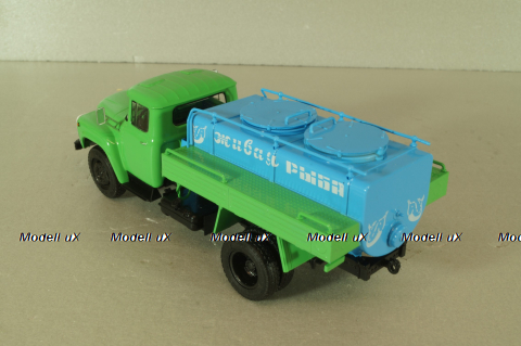 АЦЖР-130 Живая рыба, на шасси Зил-130, зеленый, Легендарные грузовики СССР №108, Modimio 1:43