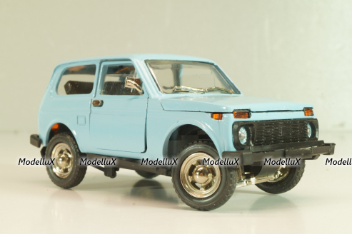 Ваз-2121 Нива, голубая, апрель 1991г., Тантал/Радон 1:43