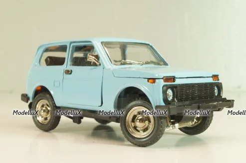 Ваз-2121 Нива, голубая, апрель 1991г., Тантал/Радон 1:43