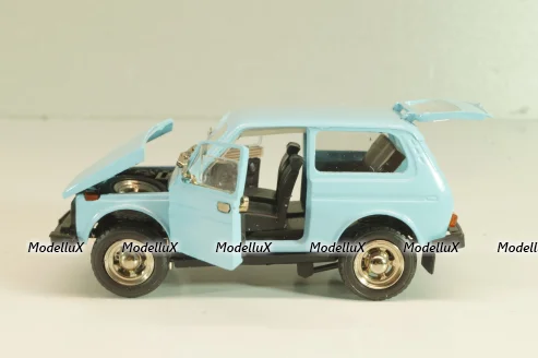 Ваз-2121 Нива, голубая, апрель 1991г., Тантал/Радон 1:43
