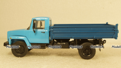 Газ-3307 Самосвал 1994г, голубой/синий, Алник43 1:43