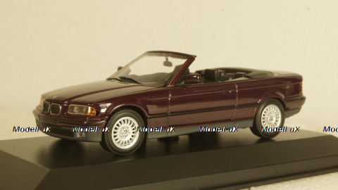 BMW 3-SERIES E36 CABRIOLET - 1993 - PURPLE METALLIC, 940023331, Maxichamps 1:43