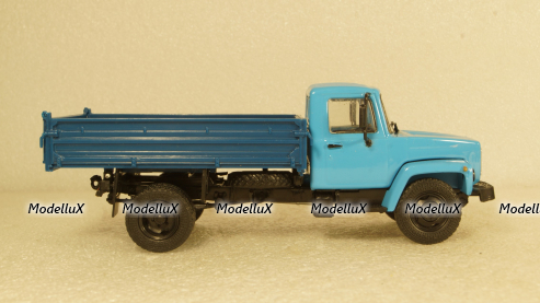 Газ-3307 Самосвал 1994г, голубой/синий, Алник43 1:43