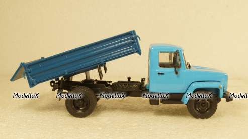 Газ-3307 Самосвал 1994г, голубой/синий, Алник43 1:43