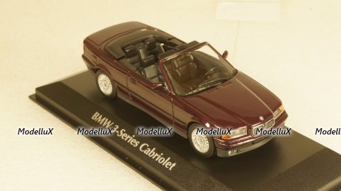 BMW 3-SERIES E36 CABRIOLET - 1993 - PURPLE METALLIC, 940023331, Maxichamps 1:43