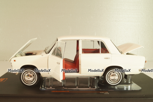 Fiat 124 (Ваз-2101) 1970, white, CMC205, IXO 1:18 