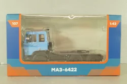 Маз-6422 тягач, синий, Легендарные грузовики СССР №107, Modimio 1:43