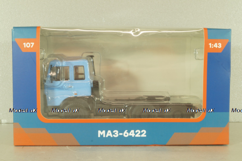 Маз-6422 тягач, синий, Легендарные грузовики СССР №107, Modimio 1:43