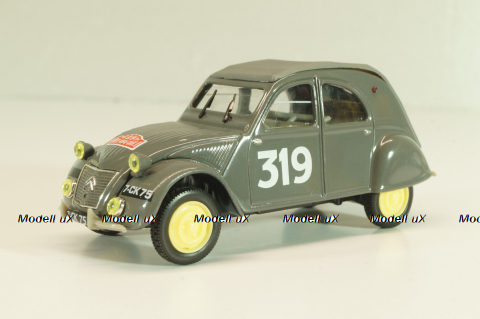 Citroen 2CV AZ #319 Rallye Monte-Carlo 1954, grey, 409539N, Norev 1:43