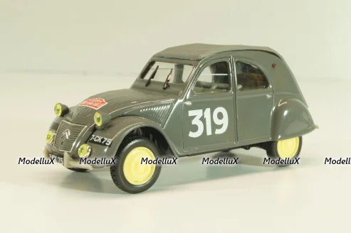 Citroen 2CV AZ #319 Rallye Monte-Carlo 1954, grey, 409539N, Norev 1:43