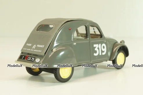 Citroen 2CV AZ #319 Rallye Monte-Carlo 1954, grey, 409539N, Norev 1:43