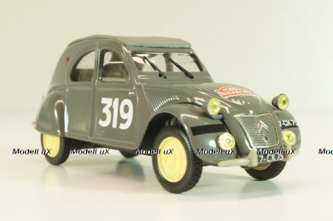 Citroen 2CV AZ #319 Rallye Monte-Carlo 1954, grey, 409539N, Norev 1:43