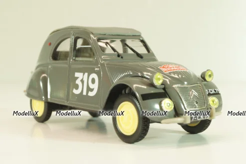 Citroen 2CV AZ #319 Rallye Monte-Carlo 1954, grey, 409539N, Norev 1:43