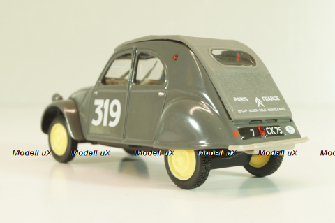 Citroen 2CV AZ #319 Rallye Monte-Carlo 1954, grey, 409539N, Norev 1:43