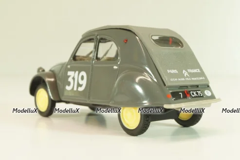 Citroen 2CV AZ #319 Rallye Monte-Carlo 1954, grey, 409539N, Norev 1:43