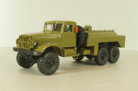 АКЦ-4-214М топливливозаправщик, на шасси Краз-214, хаки, Легендарные грузовики СССР №110, Modimio 1:43