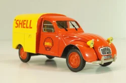 Citroen 2CV AZU fourgonnette "SHELL", red/yellow, Norev 1:43