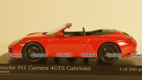 Porsche 911 (991.2) Carrera 4GTS Cabriolet 2017, red, 410067330, Minichamps 1:43