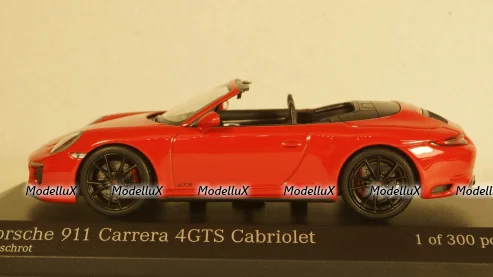 Porsche 911 (991.2) Carrera 4GTS Cabriolet 2017, red, 410067330, Minichamps 1:43