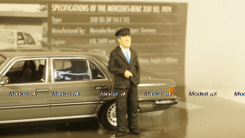 MERCEDES-BENZ 350 SEL (W 116) -1972 - 'HELMUT SCHMIDT' - WITH FIGURINE, 436039200, Minichamps 1:43