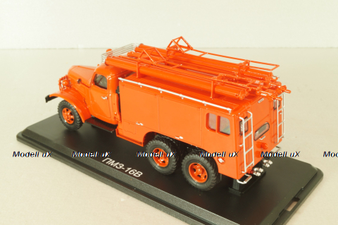 ПМЗ-16В, пожарный автомобиль на шасси Зис-151 1958, красный, SSM1574, SSM 1:43