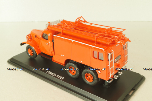 ПМЗ-16В, пожарный автомобиль на шасси Зис-151 1958, красный, SSM1574, SSM 1:43