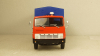 Камаз-5325 Тент, длинный кузов красный/голубой, Алник 1:43