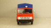 Камаз-5325 Тент, длинный кузов красный/голубой, Алник 1:43