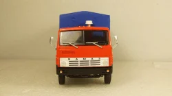 Камаз-5325 Тент, длинный кузов красный/голубой, Алник 1:43