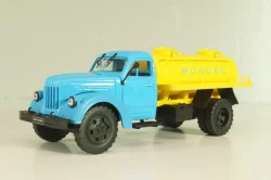 АЦПТ-2,2-355М Молоко на шасси Урал-Зис-355М 1958, голобой/желтый, АЛГ025, Автолегенды СССР Грузовики №25, Deagostini 1:43