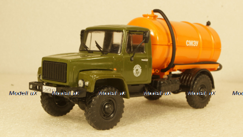 Газ-3308 Садко КО-520  зеленый/оранжевый, Алник43 1:43