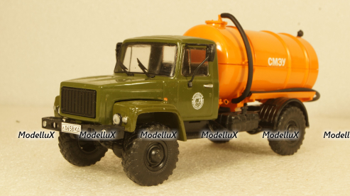 Газ-3308 Садко КО-520  зеленый/оранжевый, Алник43 1:43