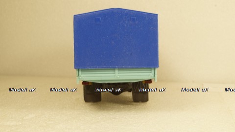 Камаз-5325 Тент, длинный кузов красный/голубой, Алник 1:43