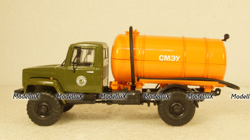 Газ-3308 Садко КО-520  зеленый/оранжевый, Алник43 1:43