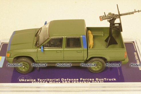 Toyota Hilux SR5 Ukraine Territorial Forces Gun Truck (Kharkiv 2022), TruckTyr 1:43