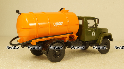 Газ-3308 Садко КО-520  зеленый/оранжевый, Алник43 1:43