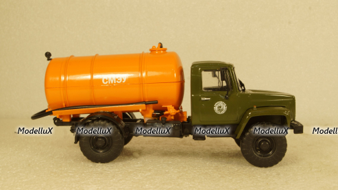 Газ-3308 Садко КО-520  зеленый/оранжевый, Алник43 1:43
