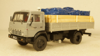 Камаз-4325 нарощенный борт с грузом ,серый, Алник43 1:43