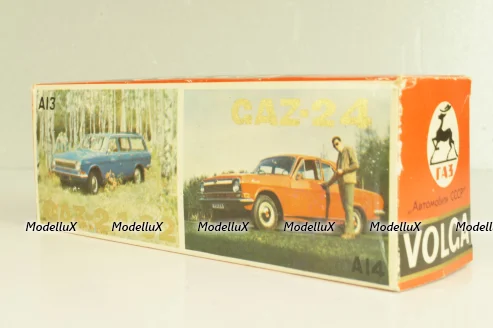 Газ-24 Волга, А14, синий, Олимпийская, декабрь 19..г, Тантал/Радон 1:43