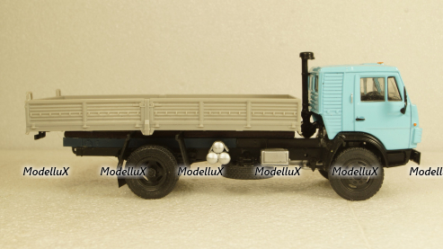 Камаз-4325 короткий кузов голубой/серый, Алник 1:43