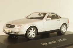 Mercedes-Benz SLK 230 (R170) 1996, silver, B66005721, Herpa 1:43 Уценка!