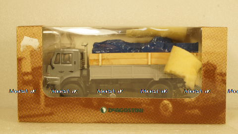 Камаз-4325 нарощенный борт с грузом ,серый, Алник43 1:43