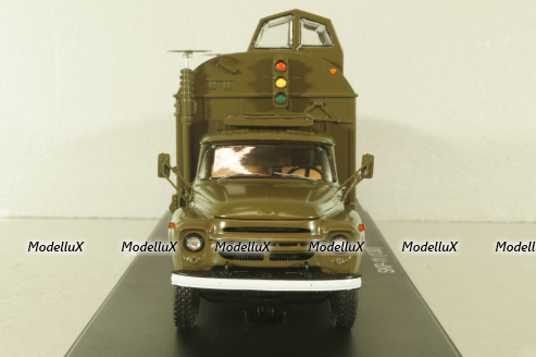 СКП-11(130) Стартовый командный пункт на шасси Зил-130 с прицепом 1962, хаки, военный, SSM7069, SSM 1:43