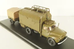 СКП-11(130) Стартовый командный пункт на шасси Зил-130 с прицепом 1962, хаки, военный, SSM7069, SSM 1:43