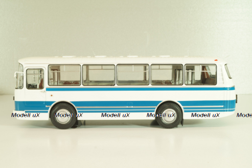 ЛАЗ-695Н (1981), белый/синий, DEMPRICE 1:43 