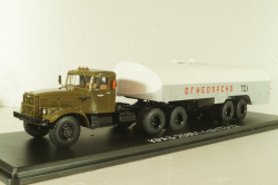 Краз-258Б1 с п/прицепом топливозаправщиком ТЗ-22, хаки/серый, SSM7071, SSM 1:43